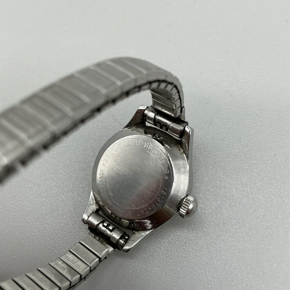 Vintage Wyler Incaflex Womens Watch 22mm Silver Dial Manual Wind Stainless Band